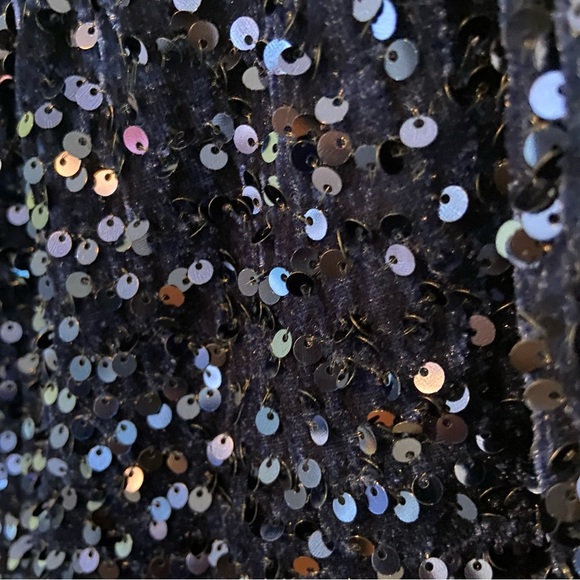 SHEIN Blue Wide Leg Sparkly Pants - Picture 6 of 7